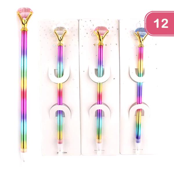FASHION MULTI COLOR DIAMOND PEN (12 UNITS)