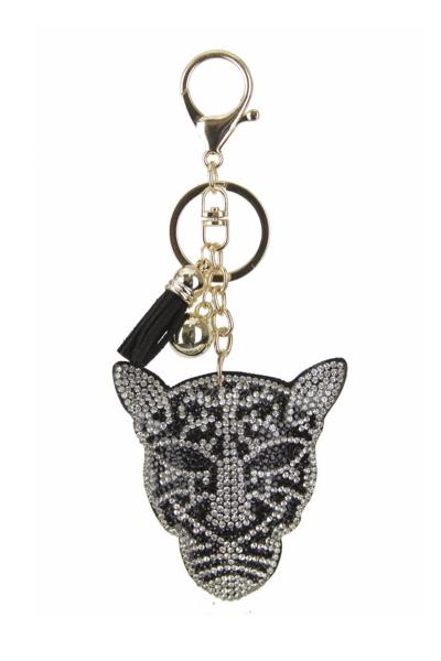 RHINESTONE KEYCHAIN WITH TASSEL