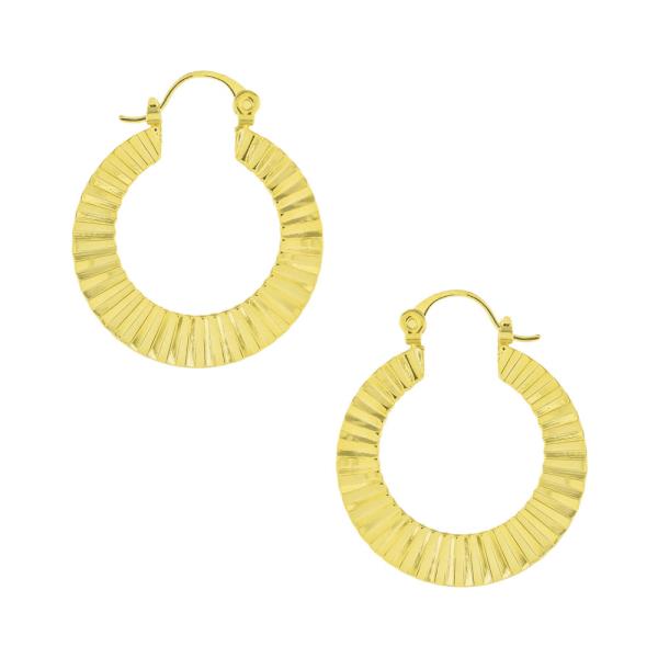 TEXTURED METAL EARRING