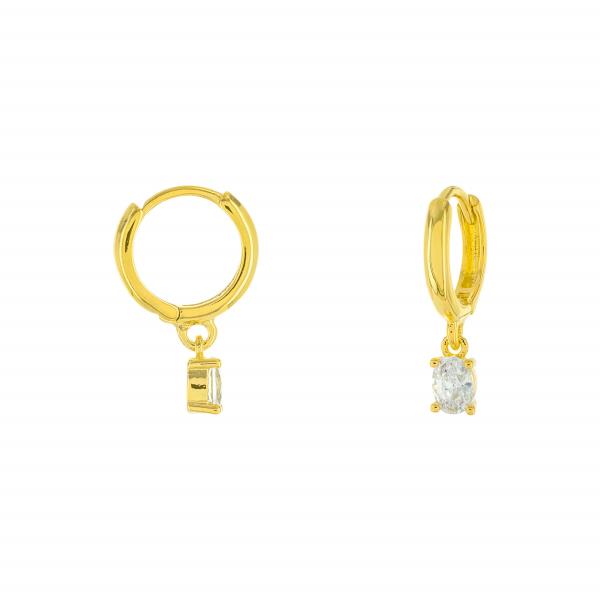 DAINTY CRYSTAL HUGGIE EARRING