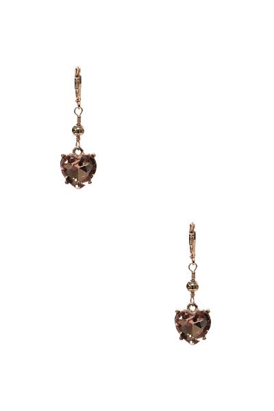 HEART CRYSTAL DANGLE HOOK EARRING