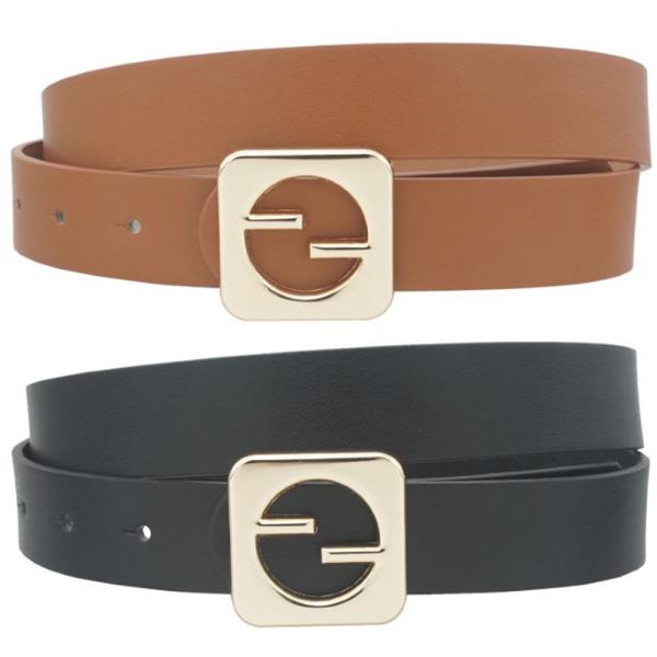 LINE CAGE SQUARE BUCKLE DUO BELT