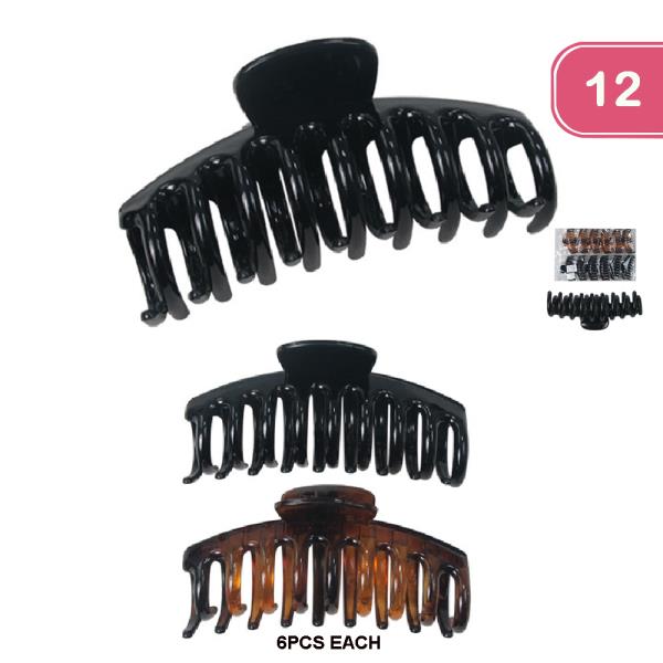 FASHION HAIR CLAW CLIPS (12 UNITS)