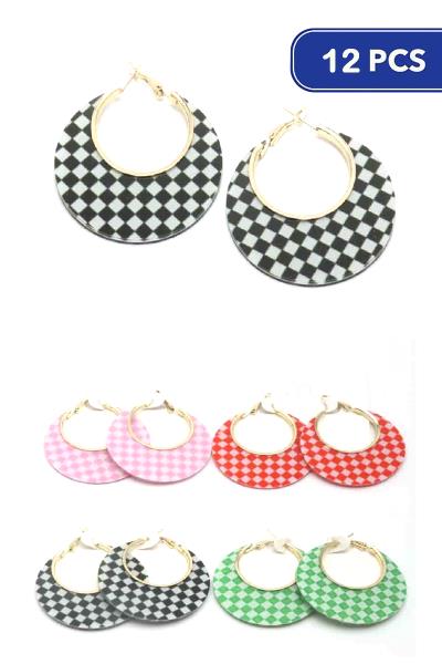 FASHION HOOP EARRING(12 UNITS)