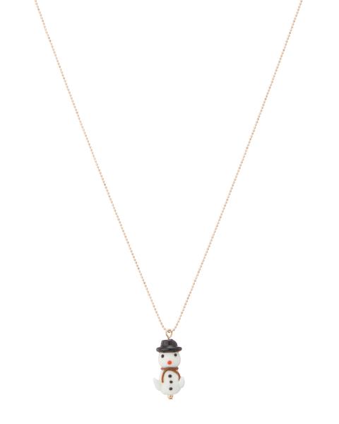 CHRISTMAS WINTER SNOWMAN PENDANT NECKLACE