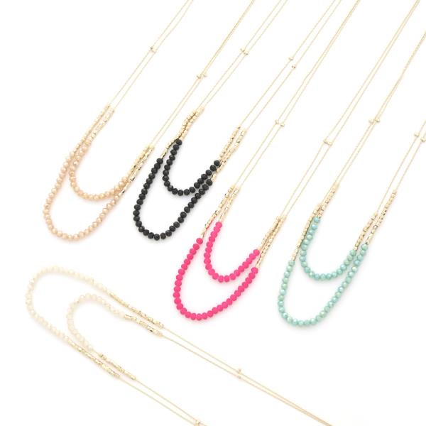 BEADED LAYERED NECKLACE
