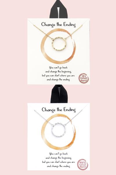 18K GOLD RHODIUM DIPPED CHANGE THE ENDING NECKLACE