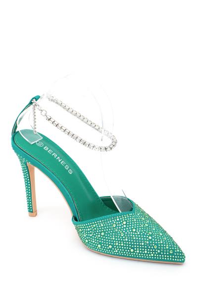 CHIC RHINESTONE CHAIN ANKLE HEEL 12 PAIRS