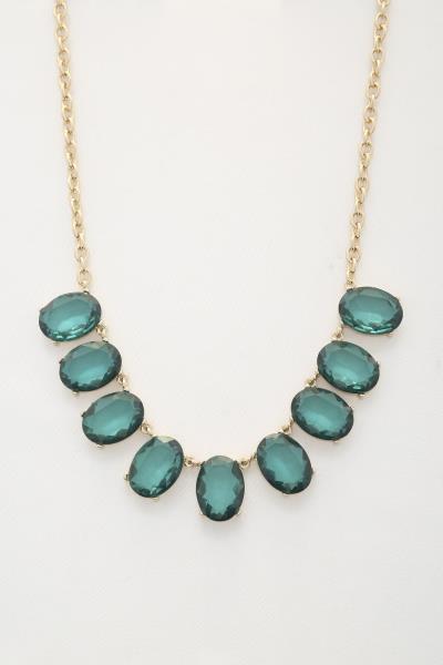 OVAL CRYSTAL NECKLACE