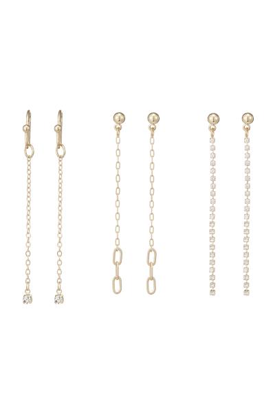 MULTI PAIR CHAIN & CUPCHAIN EARRING