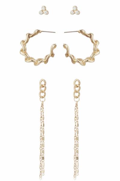 MULTI-PAIR CHAIN EARRING SET