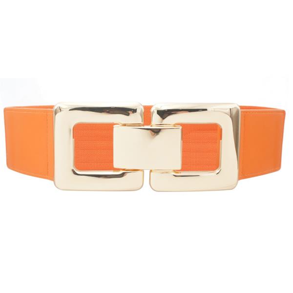 FRONT CLASP METAL BUCKLE ELASTIC BELT
