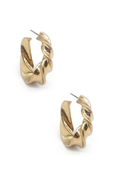 VINTAGE GOLD PLATED HOOP HYPOALLERGENIC TITANIUM EARRING