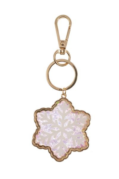 CHRISTMAS SNOW FLOWER KEYCHAIN