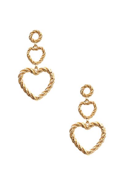 CHIC TWIST OPEN HEART DROP POST EARRING