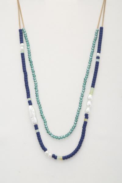 BEADED LAYERED NECKLACE
