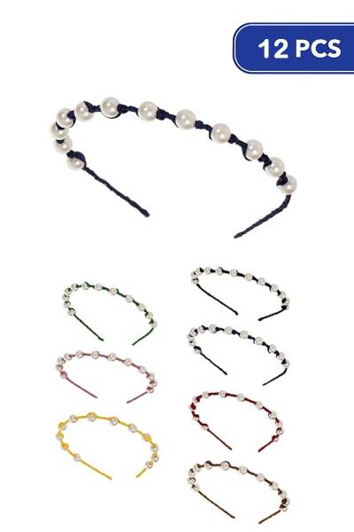 FASHION PEARL HEADBAND (12 UNITS)