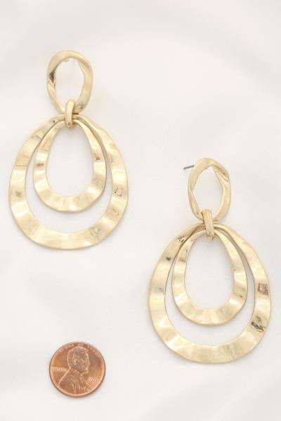 METAL TEARDROP DANGLE EARRING