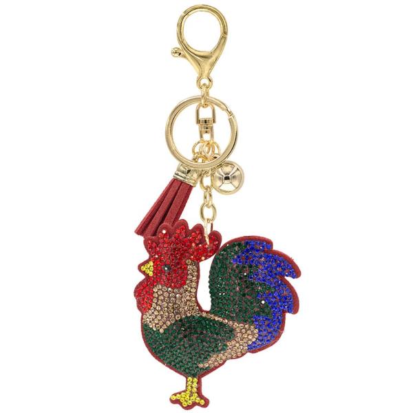COLORFUL ROOSTER KEYCHAIN