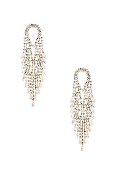 RHINESTONE CRYSTAL BAGUETTE DROP EARRING