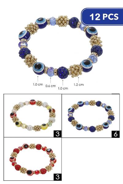 EVIL EYE BRACELET (12 UNITS)
