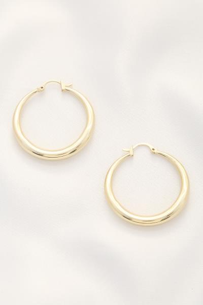 TUBE METAL HOOP EARRING