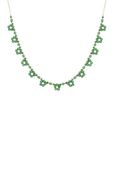 CAT EYE FLOWER NECKLACE