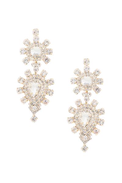 RHINESTONE TEARDROP DANGLE EARRING