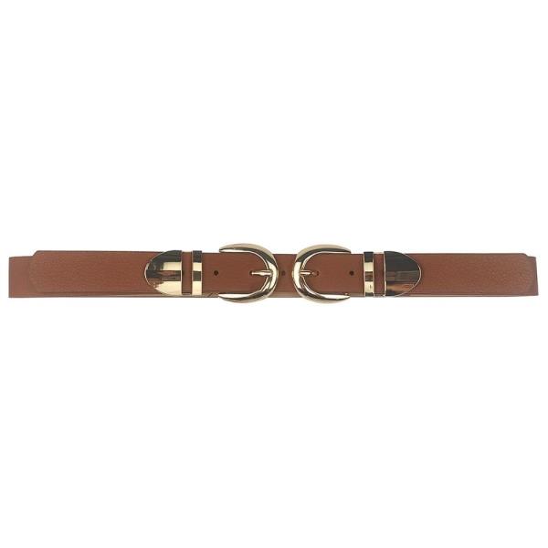 DOUBLE SIDED METAL BUCKLE BELT