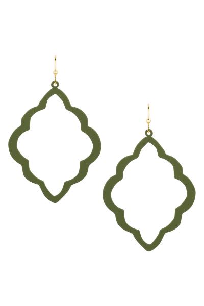 PAINT METAL WAVY SHAPE EARRING