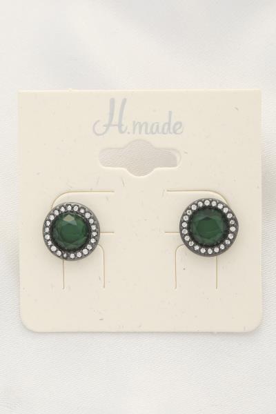 ROUND CRYSTAL POST EARRING
