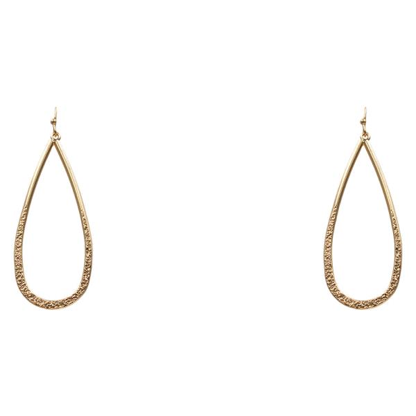 TEARDROP METAL DANGLE EARRING