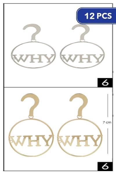 FASHION WHY EARRING (12 UNITS)