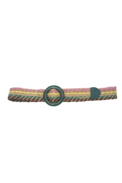 MULTI COLOR ROUND BUCKLE BELT