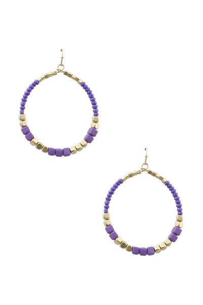 CUBE HOOP EARRING