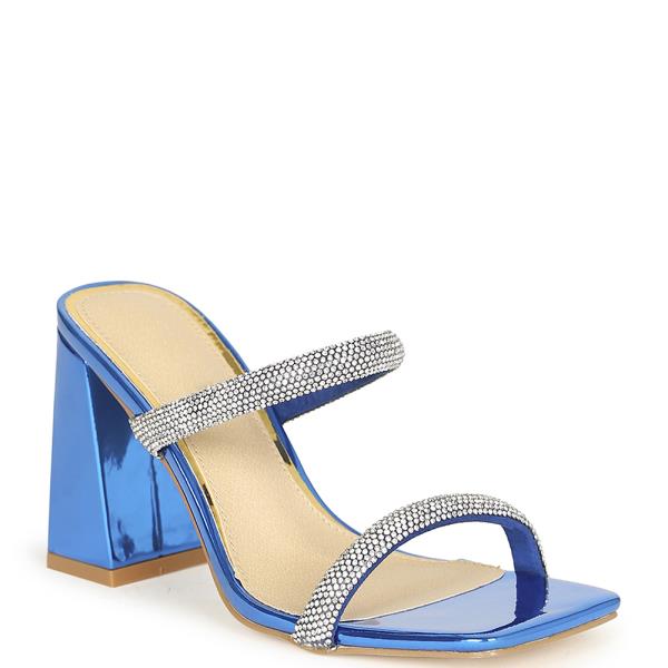 RHINESTONE STRAP SLIP HEEL 12 PAIRS