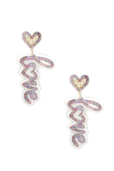 PEARL HEART LOVE EARRING