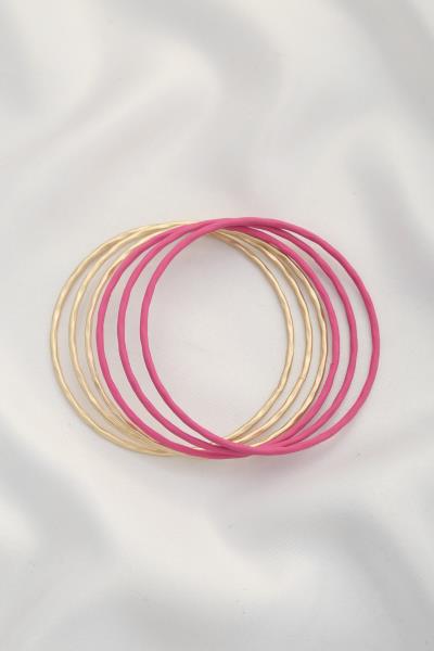 PAINT METAL 6-SET BANGLE BRACELET