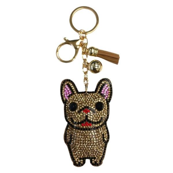 RHINESTONE KEYCHAIN WITH TASSEL