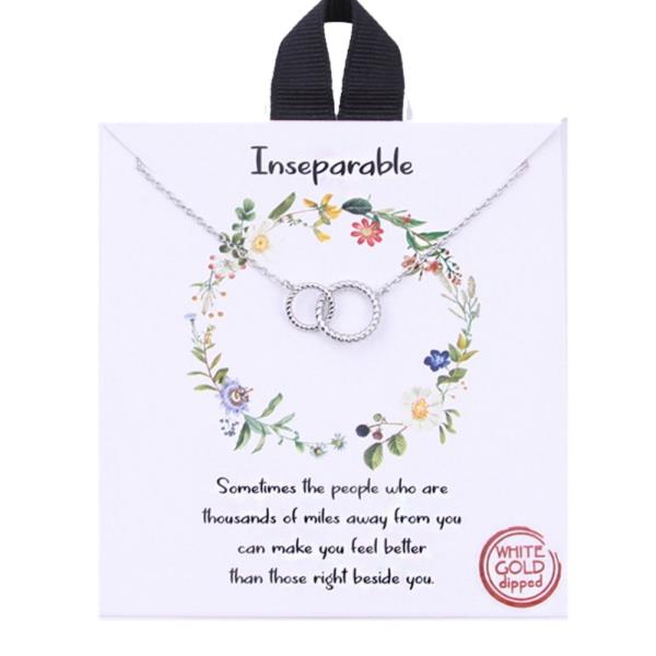 18K GOLD RHODIUM DIPPED INSEPARABLE NECKLACE