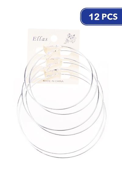 FASHION HOOP EARRING SET (12 UNITS)