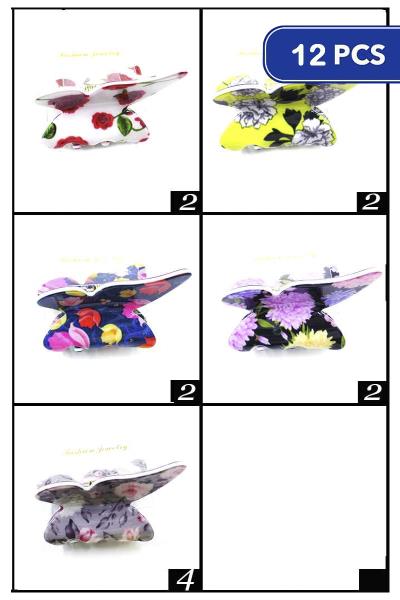 FASHION BUTTERFLY HAIR CLAW (12 UNITS)
