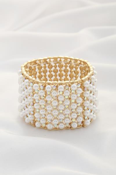 PEARL RHINESTONE BRACELET