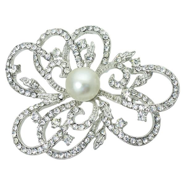 PEARL CENTER FLOWER HAIR PIN