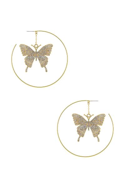 BUTTERFLY IN 80MM HOOP EARRING