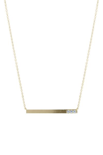 CRYSTAL CUBIC ZIRCONIA BAR NECKLACE