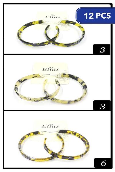 FASHION ACRYLIC EARRING 12 UNITS