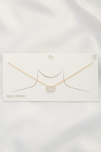 OVAL CHARM NECKLACE