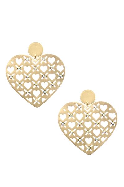 HEART DANGLE EARRING