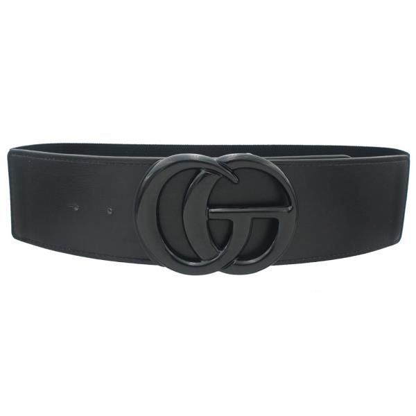 PLUS SIZE COLOR COATED GO BUCKLE ELASTIC BELT